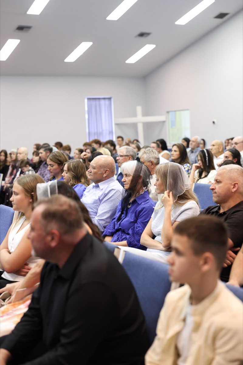 The congregation gathered for worship