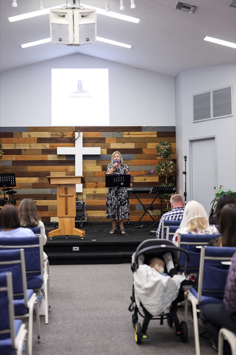 Preaching from the pulpit on a Sunday